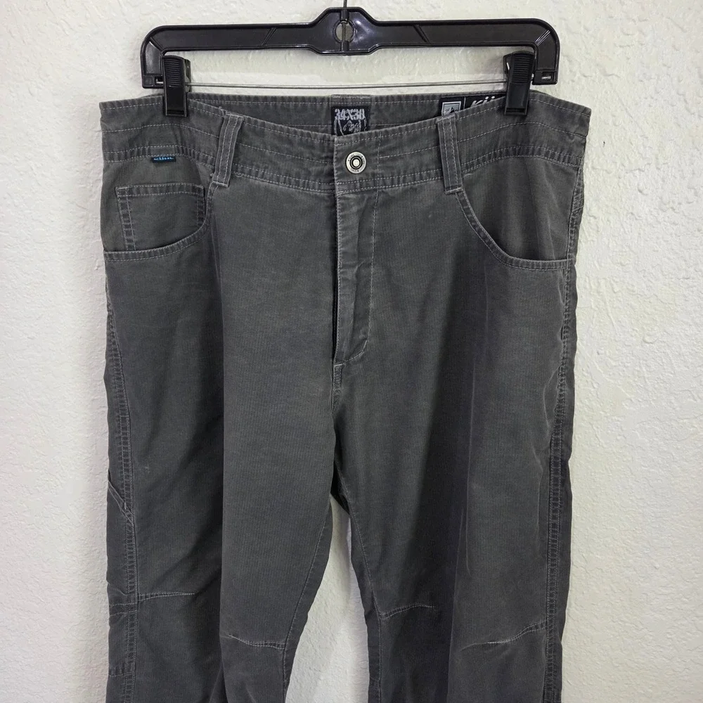 KUHL Mens Pants 34x30 Cotton Nylon Charcoal Grey Hiking Utility Workwear Pants